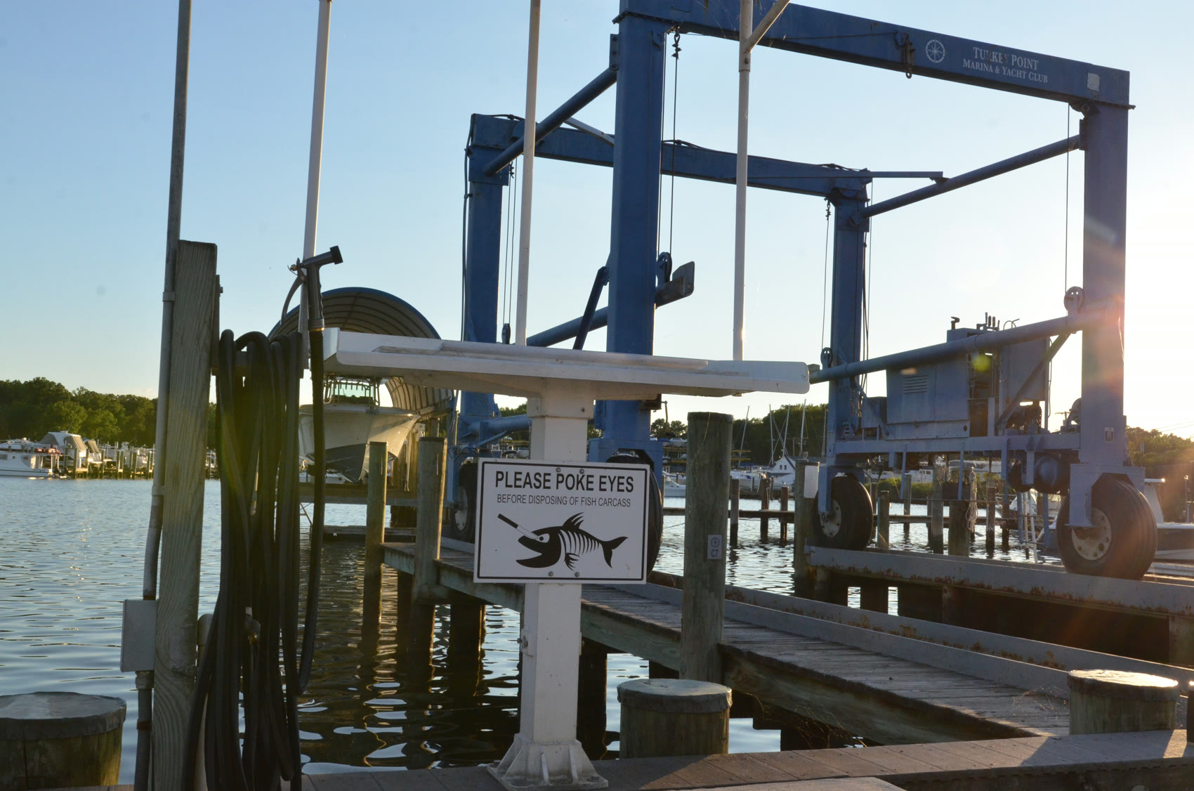 The travel lift at South River Marina